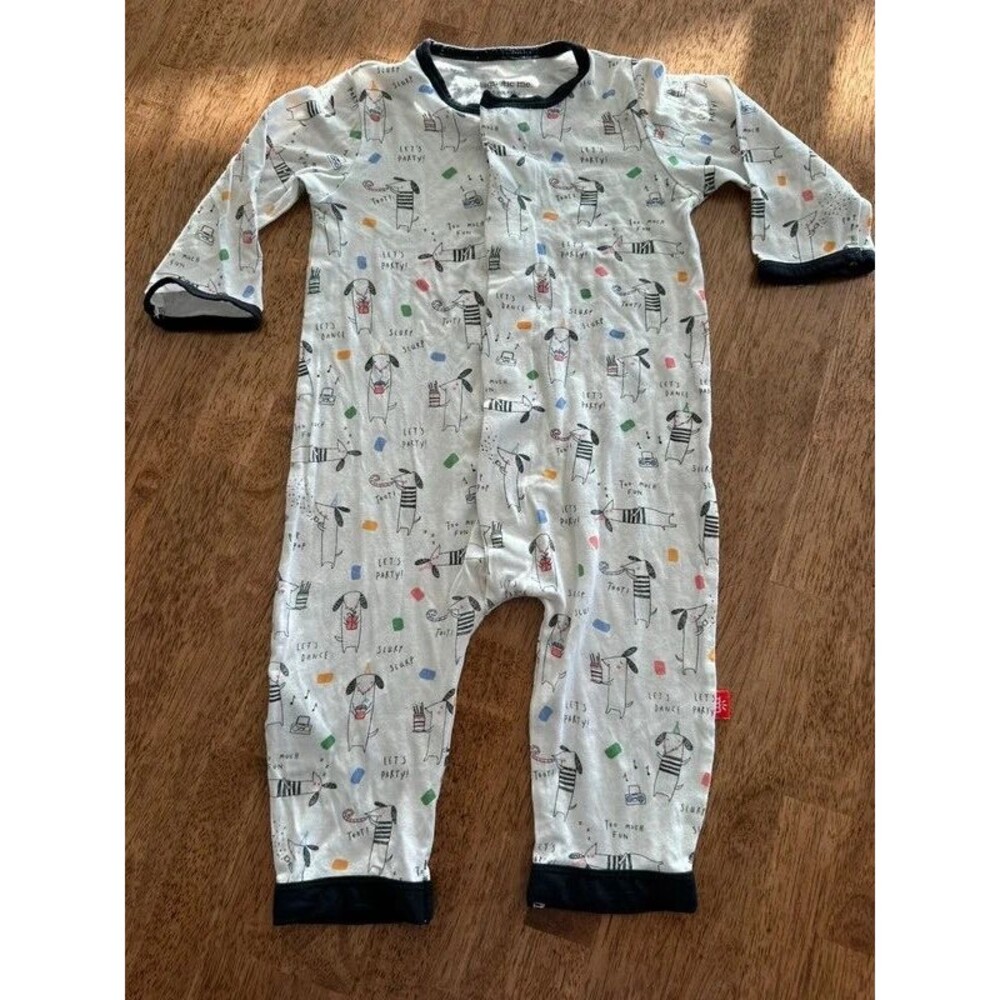 Magnetic Me Baby Sleeper 3-6M Dog Party Print Magnetic Pajamas